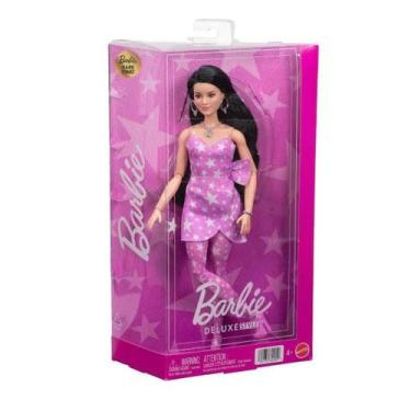 Imagem de Barbie Fashionista Deluxe Style Boneca com Vestido Rosa com Cabelo Sol