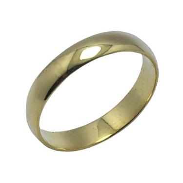Imagem de Par de Aliança Meia Cana Tradicional Ouro 18K 750  WG - Webgen, Ouro a