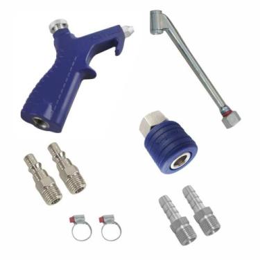 Imagem de Kit Bico Encher Pneu Com Engate Rápido Assoprador Pinos