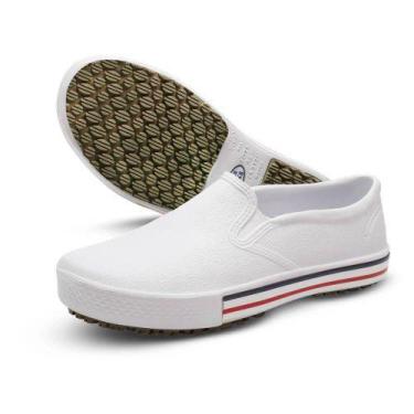 Imagem de Tenis Iate Moov Impermeavel Branco Sola Borracha N41 Steelflex