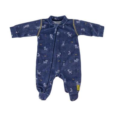 Imagem de Macacão Infantil Masculino Sonho Mágico Longo Plush Friends Dogs Azul 