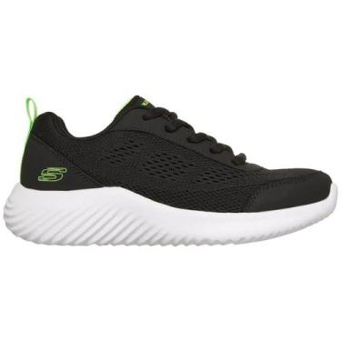 Imagem de Tênis Skechers Bounder Quanta Pacer Infantil Preto -, Preto, 34