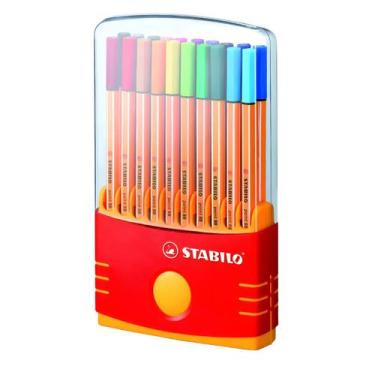 Imagem de Estojo Caneta Stabilo Point 88 Extrafina 0.4Mm Color Parade C/20 Cores