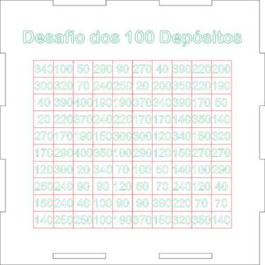 Imagem de Cofre Desafios dos 100 Depósitos 1mil 5 Mil 10 Mil Escolha Sua MetaCai