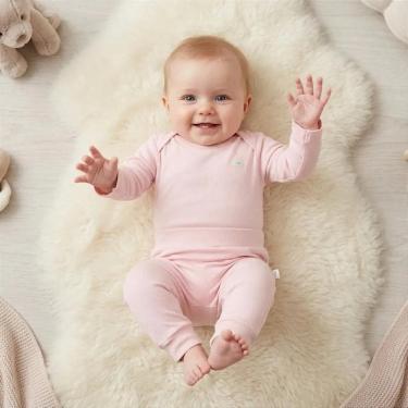 Imagem de Conjunto de Body Hug Longo de Inverno Fleece Luxo Rosa Magia