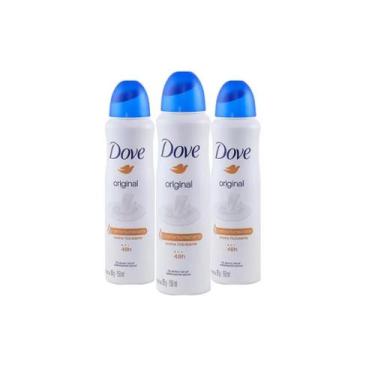 Imagem de Kit Desodorante Aerosol Dove Original 150ml c/3