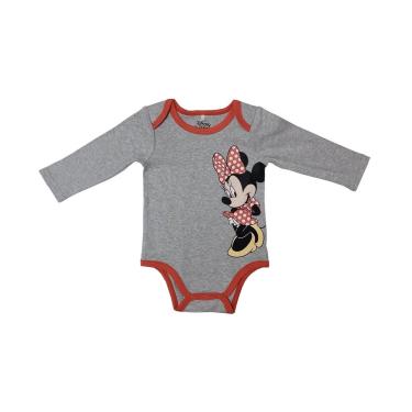 Imagem de Body Manga Longa Infantil Basic + Disney Minnie Algodão Mescla