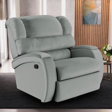 Imagem de Poltrona Reclinável Kylie Glider G23 Manual com Massagem USB Couro Sintético Cinza Gran Belo