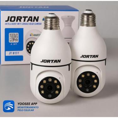 Imagem de Camera Lampada Espia kit 2 unidades Wifi 360 Graus Yoosee Full HD Notu