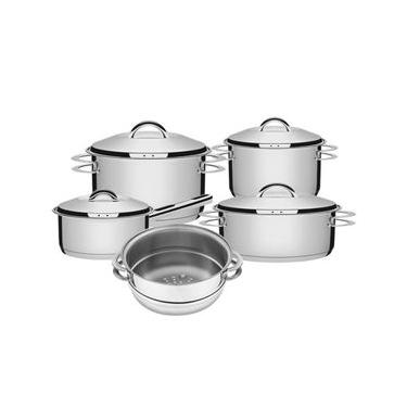 Imagem de Jogo Caçarola Solar 4 Peças Cozi-vapore Aço Inox Tramontina