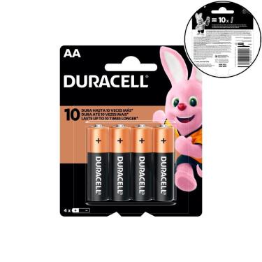 Imagem de Pilha Alcalina AA MN1500 1,5V Cartela com 4 Unidades Duracell