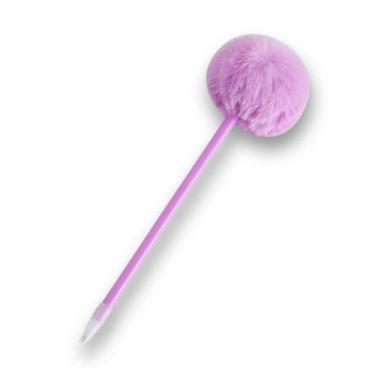 Imagem de Caneta Gel com Pompom 0,5mm - Importado, Roxa