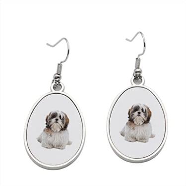 Imagem de Brinco Shih Tzu 5 - Brincos com pingente para meninas - Presente de festa de aniversário dos namorados