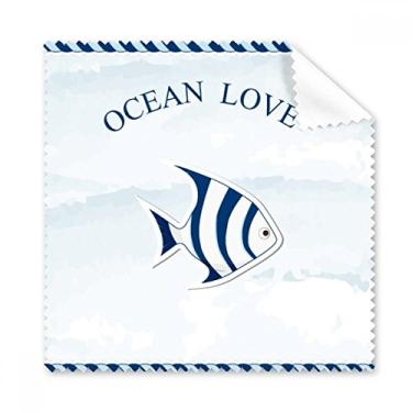 Imagem de Pano de limpeza azul de pano de limpeza para telefone Tropical Fish Ocean Love Sea 5 peças