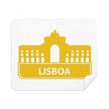 Imagem de Lisboa Portugal Pano de limpeza de pano de limpeza de tela 2 peças Tecido de camurça
