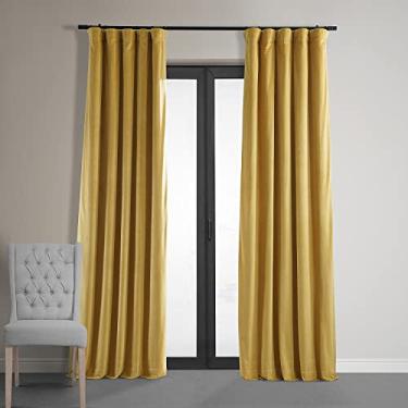Imagem de HPD Half Price Drapes Cortinas blackout de veludo exclusivas para quarto 50 x 120 (1 painel), VPCH-180407-120, dourado