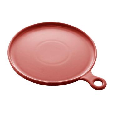Imagem de Travessa Porcelana Redonda c/Cabo Nórdica Vermelho 32x2,5cm