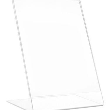 Imagem de Display Expositor Acrilico A4 Porta Folha Mesa 30X21 2 Pcas