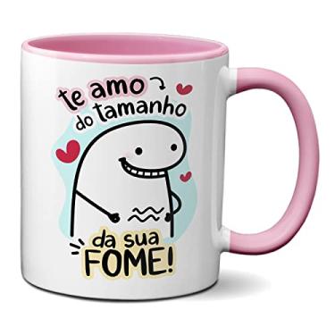 Imagem de Caneca Flork Namorados Fofos Te Amo Do Tamanho Da Sua Fome (Rosa)