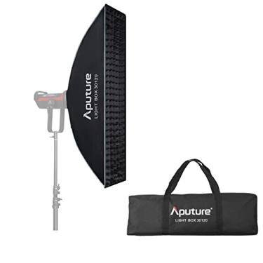 Imagem de Caixa de luz Aputure 30x120 Bowens Mount estreito retangular Softbox para vídeo de fotografia de retrato, compatível com Aputure 300d ii, 300x, 120d II e outras luzes de LED Bowens Mount