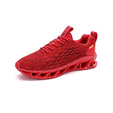 Imagem de Bestgift Tênis casuais da moda primavera Sapatos de escama de peixe de lâmina personalizada Cinza 42.5