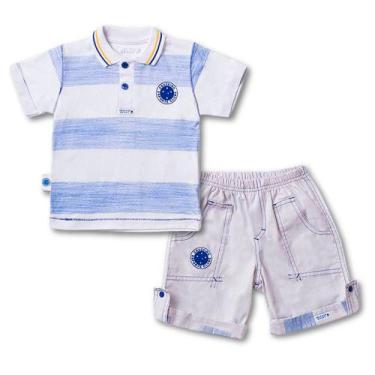 Imagem de Conjunto Revedor Cruzeiro Polo E Short Menino - Bebê P,M,G