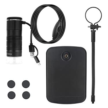 Imagem de Tingpai Microscópio 3 em 1 Ampliação 1000X 1080P Microscópio pa celular com tipo C + Android + computador 3 em 1 o