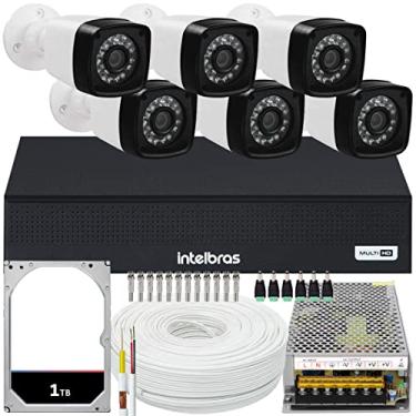 Imagem de Kit 6 cameras seguranca Full HD 10 A DVR Intelbras 1008 1 TB