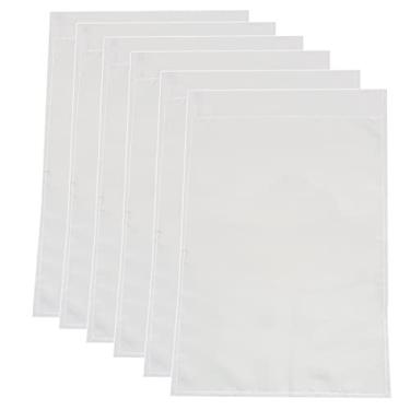 Imagem de 6 peças bandeiras de jardim de gramado bandeiras de jardim em branco diy bandeira decorativa, bandeiras de poliéster para decoração de jardim interno ao ar livre festival de férias, 30 x 45 centímetros, branco