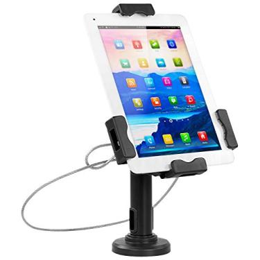 Imagem de Mount-It! Quiosque seguro universal para tablet com suporte de parede adicional | Suporte de bloqueio para tablet com grampo ajustável para iPad, iPad Air, Samsung Galaxy Tab, Surface Go e tablets de
