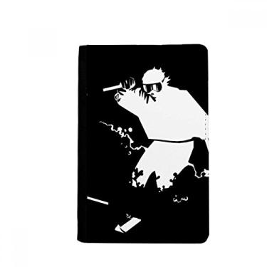 Imagem de Porta-passaporte preto para esqui esportes de inverno ilustração notecase burse carteira capa porta-cartão, Multicolor