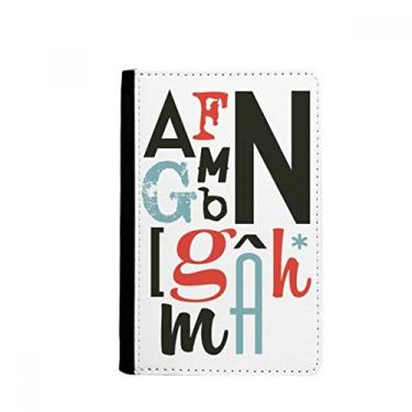 Imagem de Porta-passaporte com citação elegante e escrita à mão da Alphabets Notecase Burse capa para cartão, Multicolor