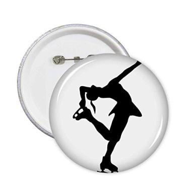 Imagem de Outline Sport Dança Patinação Broche Emblema Botão Decoração 5 peças