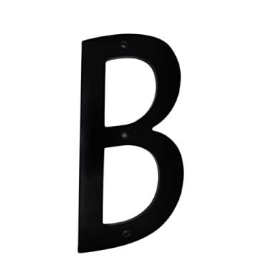 Imagem de Números de casa de 15,24 cm - número de endereço residencial - números de rua para exterior/exterior/prédio/apartamento/quintal/casa de fazenda-preto, letra B