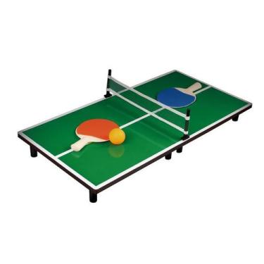 Imagem de Mini Mesa De Ping Pong Mesa De Tenis 90X40 Com Rede E Raquetes - Kobes