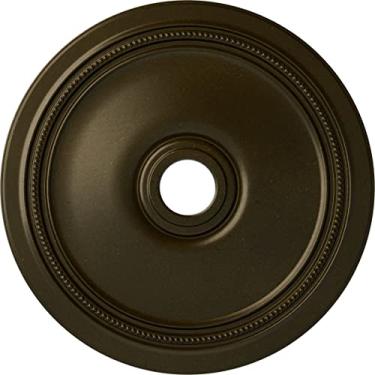 Imagem de Medalhão de teto Ekena Millwork CM24DIGGS Diane, 24" x 3 5/8" ID x 1 1/4" P (serve em toldos até 6 1/4"), ouro verde pintado à mão