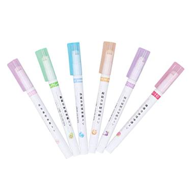 Imagem de Marcadores de Contorno, Aplicações Amplas 6 Cores Rabisco Marcadores de Contorno para Pintura