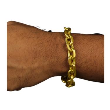 Imagem de Pulseira Cadeado Quina moeda antiga cadiado pussera