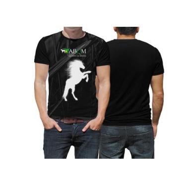 Imagem de Camiseta Abqm Quarto De Milha Cavalos De Raça Estampa Total - Tritop C