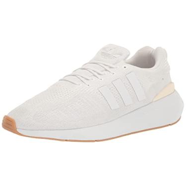 Imagem de adidas Originals Tênis masculino Swift Run 22, Branco/Branco maravilha, 9.5