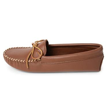 Imagem de Minnetonka Mocassim masculino de couro de cervo duplo, Carmel Deerskin, 6