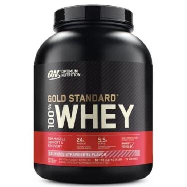 Imagem de Whey Gold Standard Optimum Nutrition 5Lbs 2.27Kg - Morango