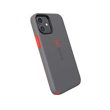 Imagem de Speck Produtos CandyShell Pro iPhone 12 Mini, Plástico, Antimicrobiano, Cinza/Vermelho Turbo (137593-9228)