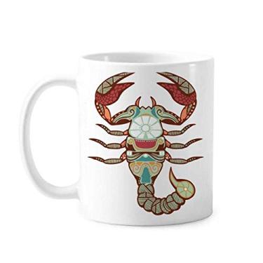Imagem de Caneca de cerâmica com símbolo do zodíaco da Constelação do Escorpião Copo de porcelana de café