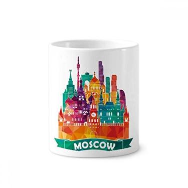 Imagem de Moscow Catedral Pintura Rússia Escova de Dentes Suporte Caneca, Suporte de Cerâmica