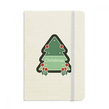 Imagem de Caderno de árvore de Natal com estampa de desenho animado de Natal, capa dura de tecido oficial
