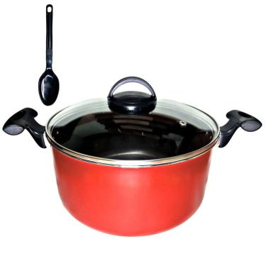 Imagem de Panela Caçarola Plus Grande N24cm Antiaderente + 1 Colher Nylon