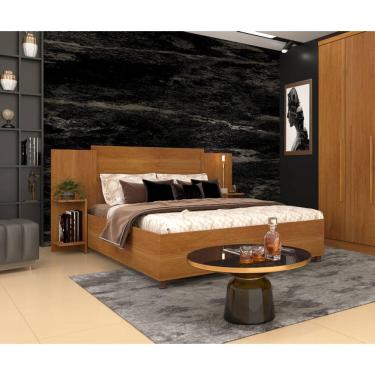 Imagem de Painel cabeceira casal MDF - Arizona-Cinamomo - Tcil Móveis