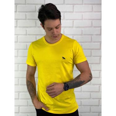 Imagem de Camiseta Acostamento Básica Bordado Amarelo - P - Amarelo-Masculino
