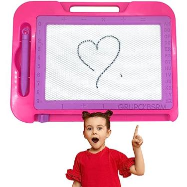 Imagem de Lousinha Magica Tablet Lousa Infantil Pequena Escrever Desenhar Digital Desenhos Com Caneta Quadro 25 x 18 cm (Rosa)